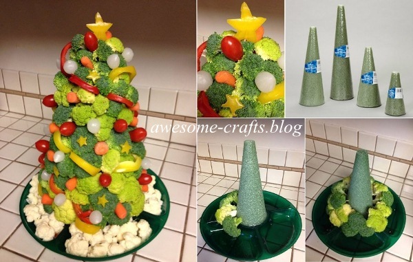 Árvores de Natal usando frutas ou legumes - Faça Você Mesmo